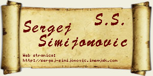 Sergej Simijonović vizit kartica